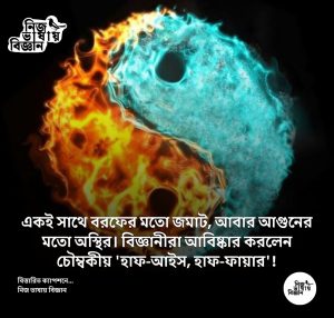বিজ্ঞানীরা আবিষ্কার করলেন চৌম্বকীয় ‘হাফ-আইস, হাফ-ফায়ার’!